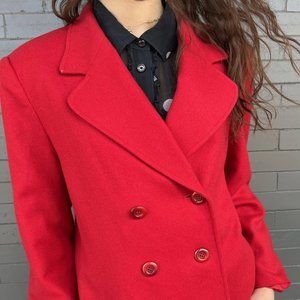 Requirements Petite | Double Breasted Wool Blazer | Vintage | Women's Size 8
